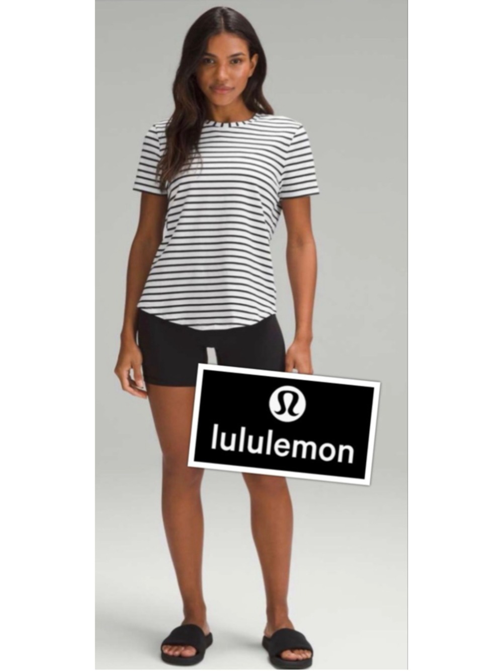 Lululemon Nautical Preppy Stripe Buttery Soft Perfect Tee Shirt size 4